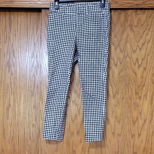 High Rise Pixie Straight Ankle Pants Gingham